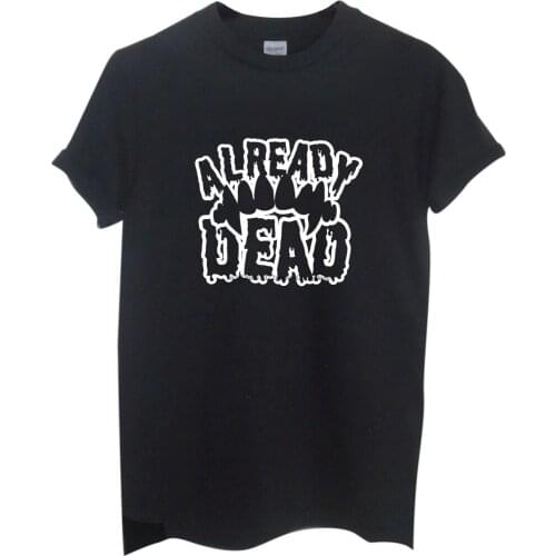 Already Dead Unisex T-Shirt Top Halloween Spooky Goth Grunge Satan 666 Witch