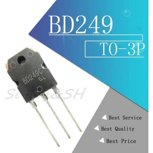 5pcs BD249 BD249C NPN TO3P 100V25A integrated circuit