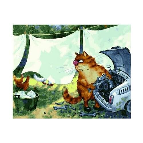 Repair and washing Picture Painting By Numbers Kits Abstract Paint by Number Oil Painting Drawing Pictures On Canvas Living room