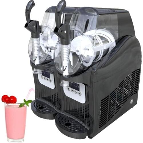 Double Tank Slush Machine Commercial Snow Melting Machine Electric Smoothies Granita Machine Ice Slusher 300W