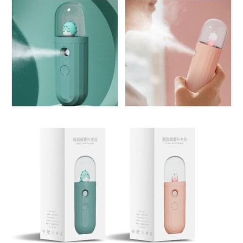 Cute Cartoon Little Dinosaur Humidifier Hand-held Facial Mister Steamer Portable Nano Spray Face Mist Maker Home