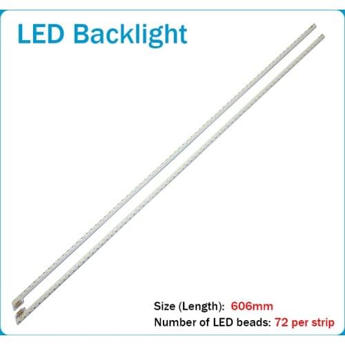 New 2 pcs/set 72LED 606MM LED strip for repair LCD TV LED backlight 74.55P02.001-3-DX1 Article lamp 55TA05 E117098 E150504