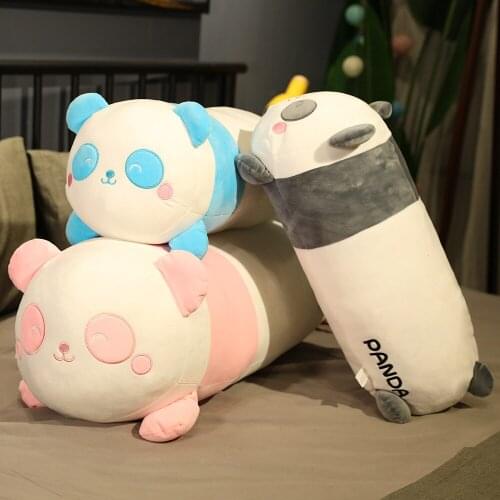 New Soft Panda Plush Toy Stuffed Cartoon Animal Bear Doll Sleeping Nap Pillow Room Decor Cushion Girlfriend Kids Birthday Gift