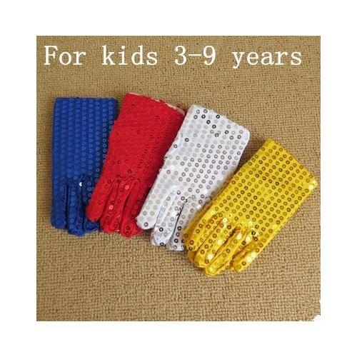 Childens paillette gloves jazz dance boy and girls performance gloves kids dancing gloves