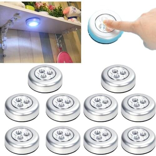 Bedside lamp Stick Pat Lamp 3 LED Touch Bedside cabinet Lamp LED Night Light Sensor Battery-powered Home Decor