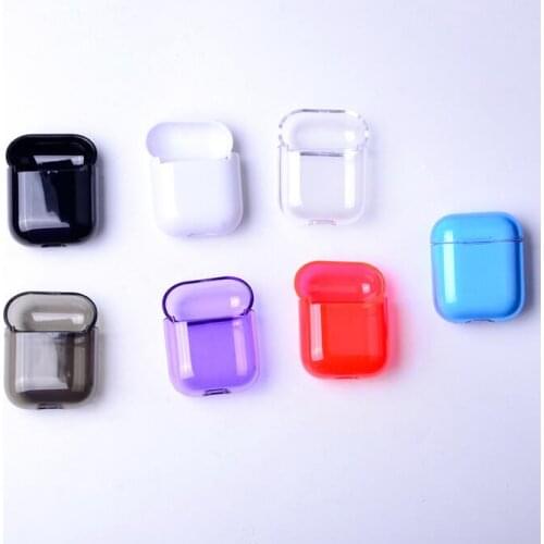 DHL Transparent Wireless Earphone Case Cover for Apple AirPods Hard PC Protective Case Cover for AirPods 2 Earphone Protect Bag