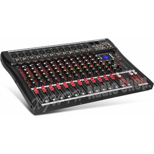 12 channel DJ Mixer KTV Stage Wedding Performance Conference Room Mixer Reverberation Bluetooth 48V Phantom Power