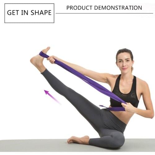 Yoga Strap/Stretch Band with Extra Safe Adjustable D-Ring Buckle, Durable Comfy Delicate Texture for stretching, Fitness