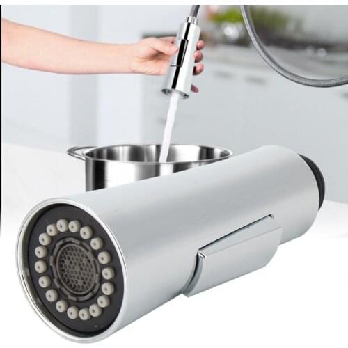 G1/2 Inch Pull-out Faucet Spray Head Kitchen Bathroom Shower Nozzle Electroplating