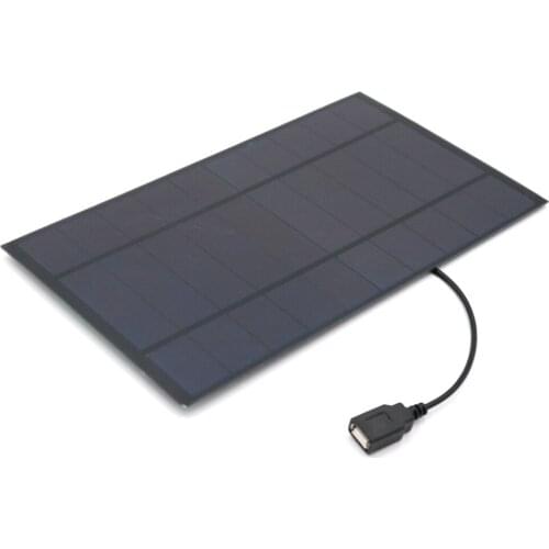 Solar Panel 5V 7W Output USB Solar Cell Outdoor 18650 Battery Charger USB Female Port 5 V Charge Regulators Solar Panel