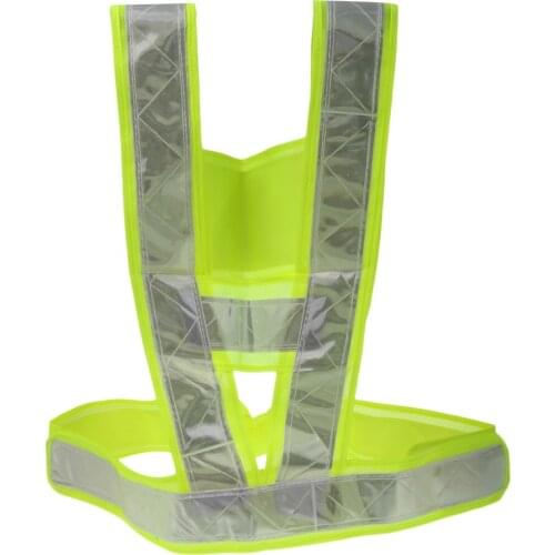 Reflective Vest with High Visibility Straps, Adjustable Waist And