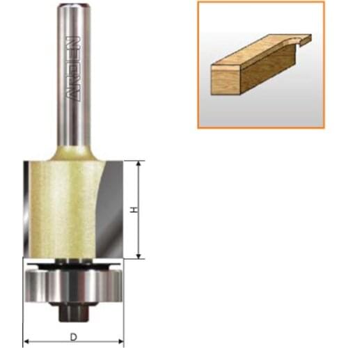 Thin board edge trimming cnc cutting tools with bearing