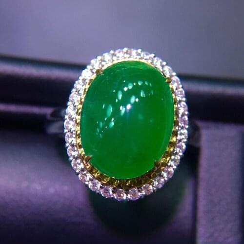 Emerald Ring 5.21ct Pure 18 K Gold Jewelry 100% Natural Emerald Gemstone Diamond Female Wedding Rings for women Fine Ring