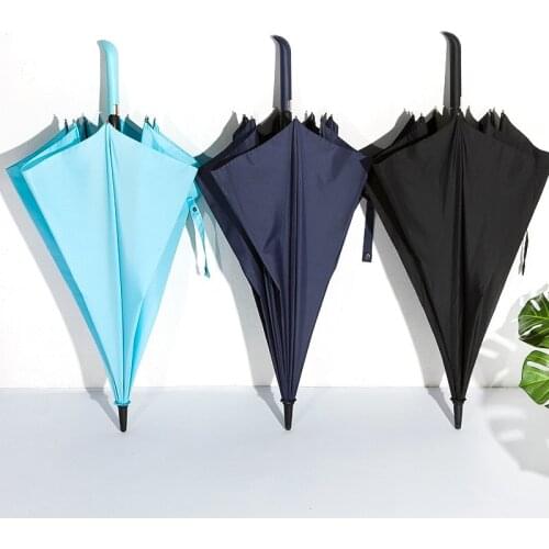 Automatic Long Handle Umbrella for Women Men Business Rain Umbrella Golf Glassfiber Paraguas