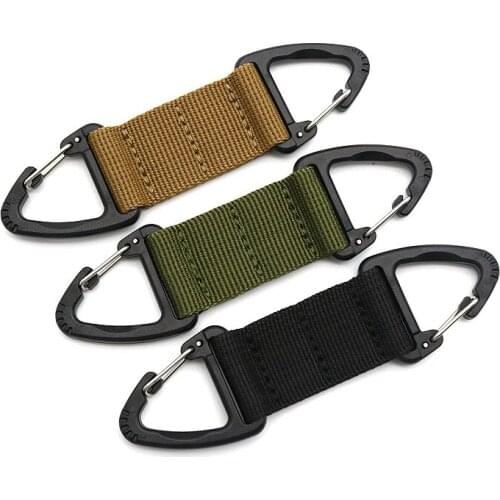1PCS Outdoor Triangle Buckle Multifunctional Carabiner Webbing Buckle Belt Clip Hanging Key Hook for Climbing Camping Hiking