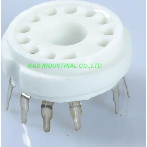 2pcs 12pin B12C Ceramic Tube Socket PCB Mount 9MN8 8AC9 8CB11 6GE5 8CS7 8GU7 6EA4 for Tube Amplifier