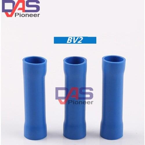 50pcs BV2 Terminator wire connector Butt Connectors Assortment Joiner Crimp Electrical Wire Splice Terminal