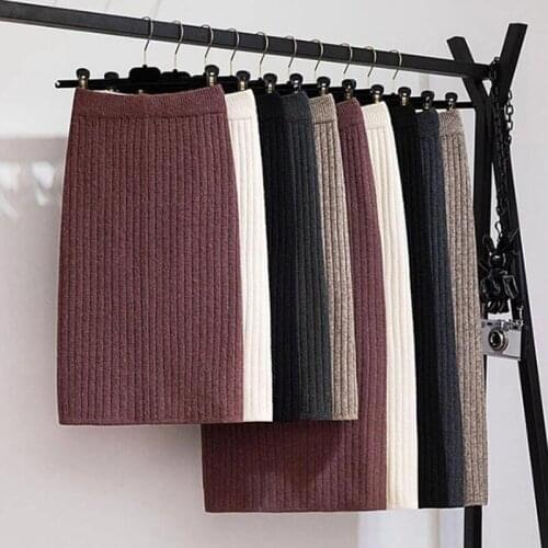 AINICEXIN Knitted Pencil Skirts