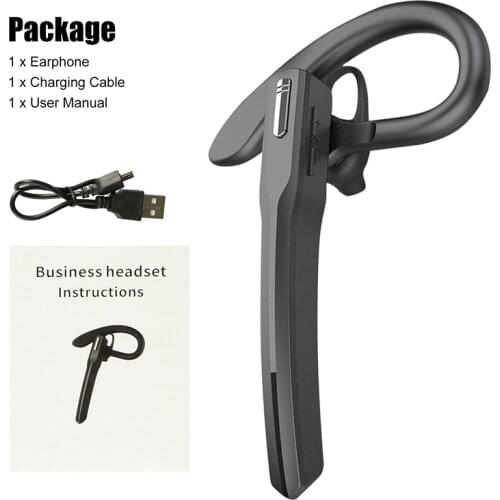 Wireless Trucker Handsfree Earphone Hang-ear In-ear Sports Earbud Headphone Noise Reduction Waterproof Headset With Microphone