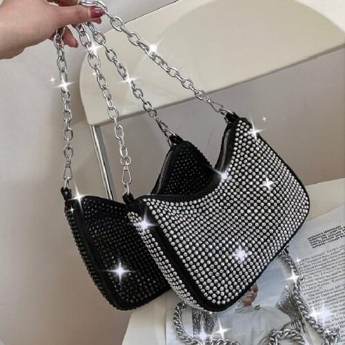 Shiny Diamond Cool Women Crossbody Bags Luxury Handbags for Women Bags Designer Luxury Brand Female Shoulder Messenger Bag Purse