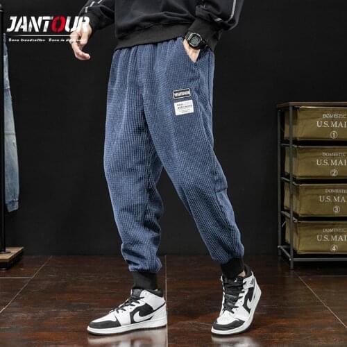 Brand New Autumn Winter Pants Fashion Casual Pantalon High Quality Corduroy Trousers Loose Pantalones 3 Color Big Size S-4XL