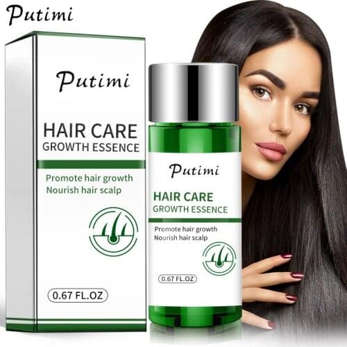 Putimi Hair Growth Essential Oils Ginger Essence Hair Growth Products Beard Anti Hair Loss Hair Growth Serum Hair Care Unisex