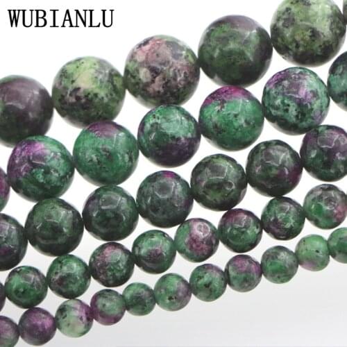 WUBIANLU 6-14mm Natural AAA+ Zoisite Stone Beads Smooth Round Loose Beads For Jewelry Making DIY Bracelet Necklace