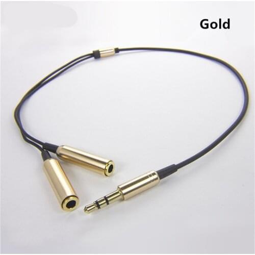 Earphone Splitter Cable Male to 2 Female Jack 3.5mm Connect two Headphone 3.5 mm Plug Audio Splitter Wires 0.4M for MP3 Player