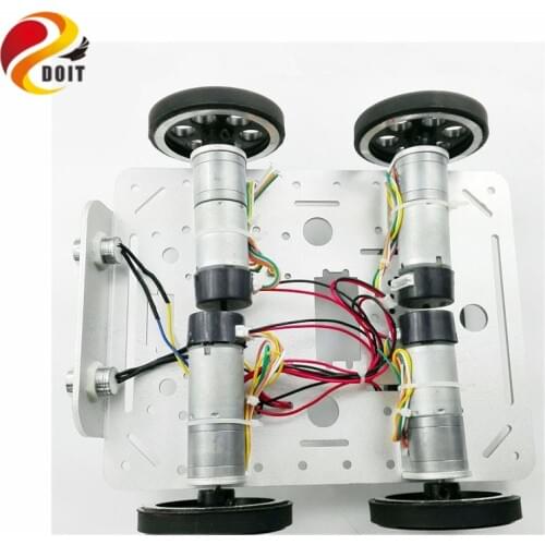 Original DOIT C200 Aluminum Alloy Metal 4wd Wheel Car Chassis Development Kit Remote Control DIY RC Toy Smart Track Model