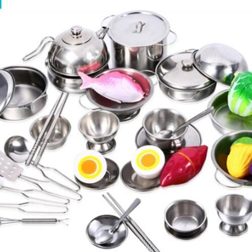 Kitchen Toys Children Play House Toys - Boy And Girl Cooks Stainless Steel Play House Kitchen Toys - Kitchen Set For Baby