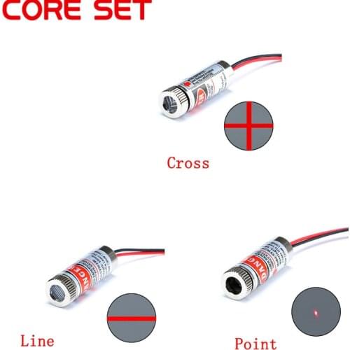 650nm 5mW Red Point / Line / Cross Laser Module Head Glass Lens Focusable Focus Adjustable Laser Diode Head Industrial Class