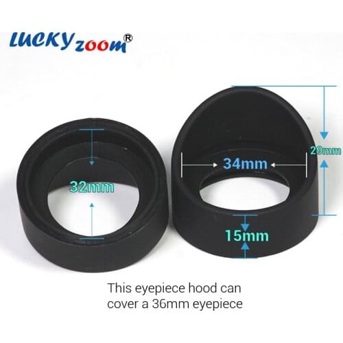 Luckyzoom 2 Pcs/Set 34mm Diameter Rubber Eyepiece Cover Guards for Biological Stereo Microscope Telescope Monocular Binoculars