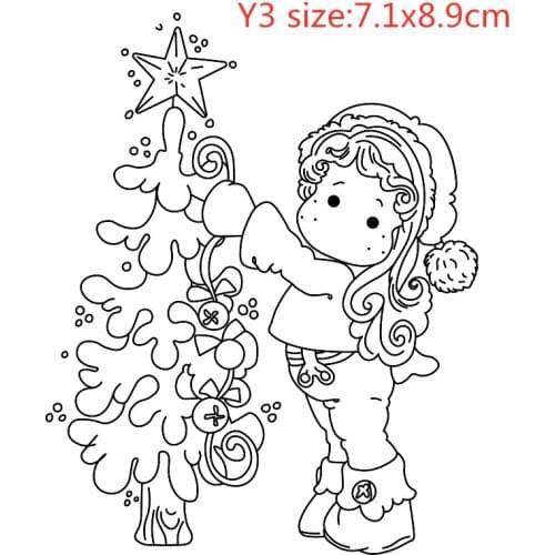 Yulan girl Metal Cutting Dies and stamps Dies for Scrapbooking Album Embossing New Dies for