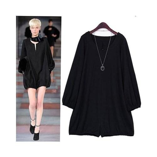 Big size Fashion Clothing Spring and Autumn Womens Loose One-Piece Siamese pants Dress 9737