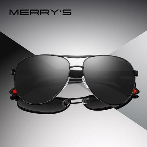 MERRYS Men Classic Pilot Sunglasses HD Polarized Sun glasses For Driving TR90 Legs UV400 Protection S8125
