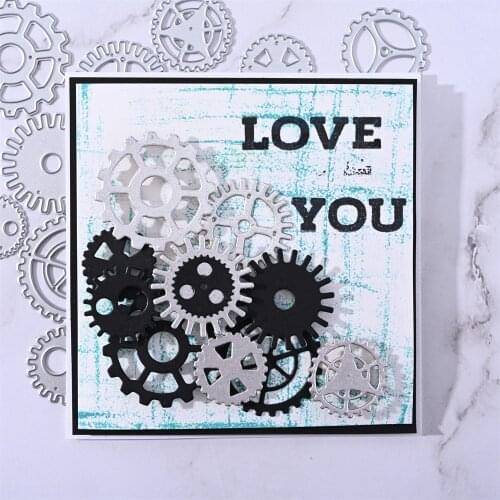 InLoveArts Gear Set Metal Cutting Dies Steel Embossing Craft Dies Scrapbooking DIY Card Making Photo Decor Crafts Stencils 2021