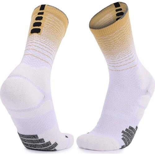 3 Pairs Basketball Socks Mens Cotton Towel Bottom Sports Sock New Design Pattern Man Exercise Training Athletic Sock