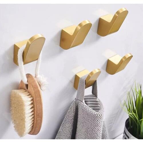 Space Aluminum Coat Hook Key Holder Hangers Wall Hooks Clothing Rack Home Storage Organizers Storage Room Decoration Accessories