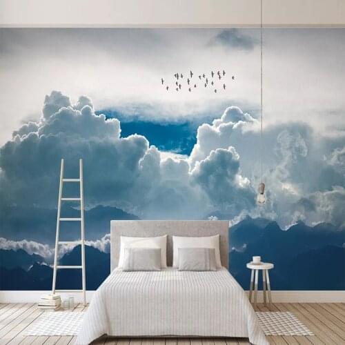 Custom Mural Wallpaper Modern Abstract Sky Clouds Photo Wall Painting Living Room Bedroom Self-Adhesive Waterproof Home Decor