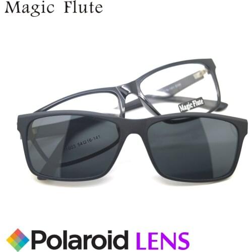 New Arrival TR90 sunglasses magnet glasses light flexible polarized lens Full frame unisex fashion prescription eyewear 1603