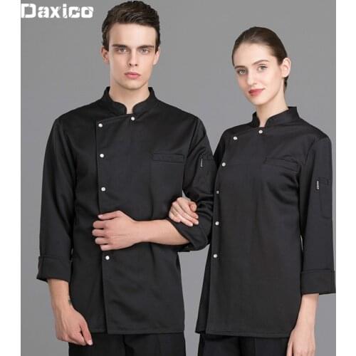Chefs Clothes Long Sleeve Restaurant Kitchen Work Clothes Hotel Cafe Double Breasted Chef Jacket Bakery Food Service Cook Wear