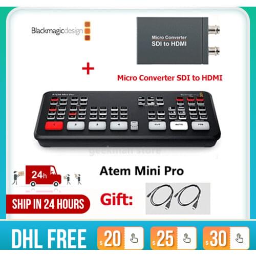 Original Blackmagic Design ATEM Mini Pro / ATEM Mini HDMI Live Stream Switcher Multi-view and Recording New Features