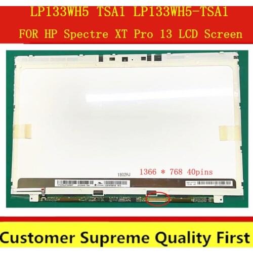 ORIGINAL LP133WH5 TSA1 LP133WH5-TSA1 LP133WH5(TS)(A1) FOR HP Spectre XT Pro 13 LCD Screen 1366*768 LVDS 40pins