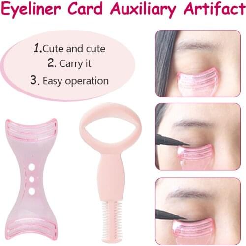 Portable Three-in-one Mascara Shield Guard Eyelash Applicator Eye Liner Guide Card Plastic Makeup Tools Beauty Cosmetic Tools