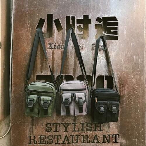 Unisex Leisure Simple Canvas Shoulder Bag Messenger Bag Mobile Phone Bag Men Hip Hop Street Small Satchel Disco Bag