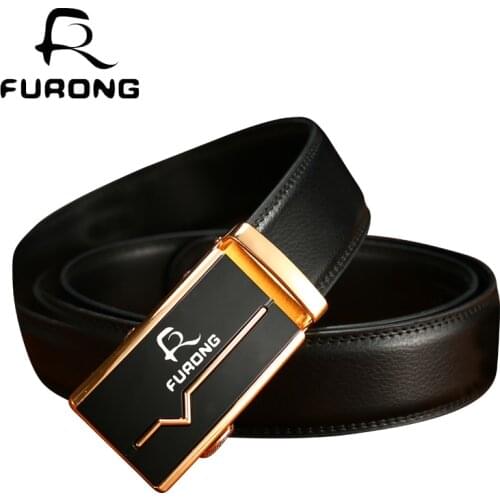 High Quality Metal Automatic Buckle Genuine Split Leather Men Automatic Belt Designer Business Man Belts Hot Sale Real Leather