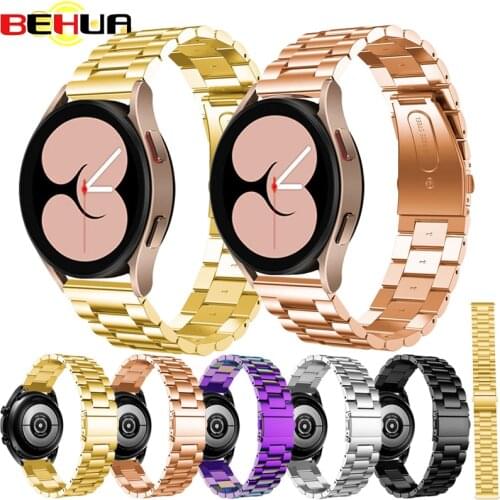 Stainless Steel Strap For Samsung Watch 4 Classic 42mm 46mm Correa Metal Smartwatch Band For Samsung Galaxy Watch 4 44mm 40mm