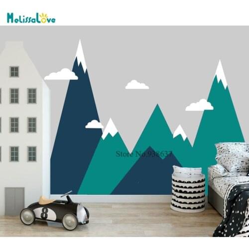 Removable Mountains Vinyl Wall Sticker Decal Nursery Crib Decoration Baby Toddlers Room Decor Self Adhesive BA991