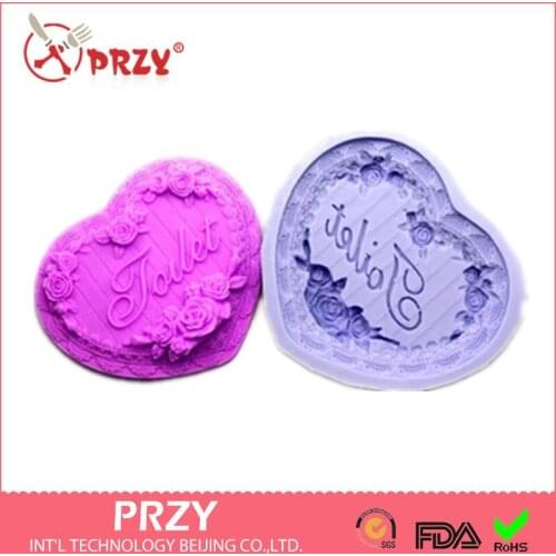 Silicone Soapmold Rose Heart Shaped Chocolate Mold DIY Cake Decoration Mold Handmade Soap Mold Valentines Day Flower Wedding