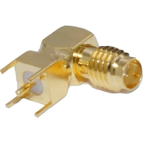 SSMA-KWE SSMA Curved Socket Solder PCB panel socket Mini SMA base SSMA-KWHD Connector